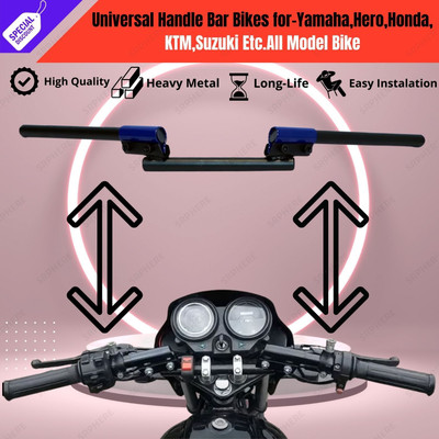 ENEMYT NT-2-Metal Bike Silver Stylish Handle Bar Blue For Universal Motorcycle Handle Bar(Blue)