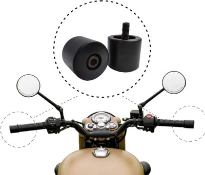 RoyalIRONZone Stainless Steel Bar End, Heavy Hand (2 Pieces) lebar Weight Handle Bar(Black)
