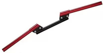 Seflipo Bike Handle Bar Stylish Handlebar Pipe/Rod Red and Black/Silver Handle Bar(Red, Silver, Black)