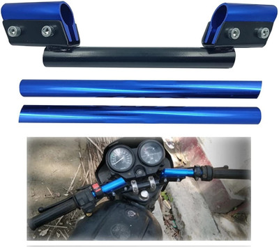 RoyalIRONZone 3 Piece Universal Handle Bar for All Hero Splendor Bikes (Blue On Black) Handle Bar(Blue)