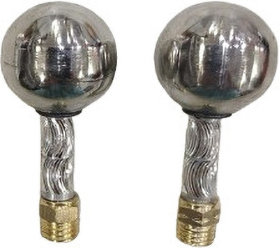 Golden Fox KB-04 Heavy Mirror Nut Pair (Chrome Finish) Handle Bar(Gold, Silver)