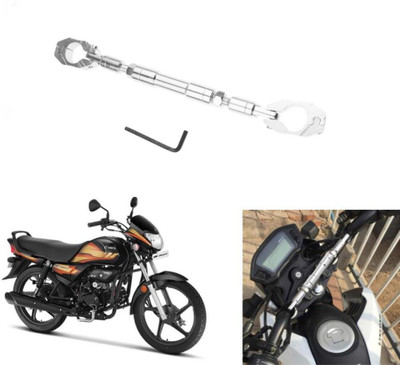 SHOWRIDE Universal Adjustable Motorcycle Handle Cross Bar (Silver) Clip-on Handle Bar(Silver)