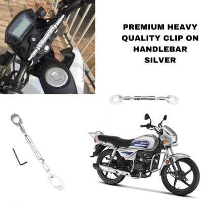 SHOWRIDE Adjustable Motorcycle Handle Cross Bar for All Bikes Clip-on Handle Bar(Silver)