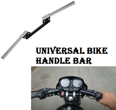 SRPHERE Universal All Bike Fit Modification Handlebar Heavy Quality Handle Bar (Silver) Handle Bar(Silver, Black)