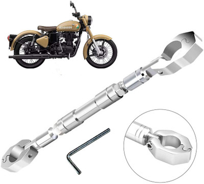 AUTO PEARL Motorcycle Handlebar Middle Rod for Classic-350-Signals Clip-on Handle Bar(Silver)