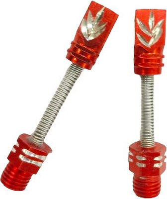 Bullkartzone DYNKB-3 NEW DANCING LEAF YOLK NUT RED UNIVERSAL FOR BIKE EXCEPT HERO HONDA Handle Bar(Red, Silver)