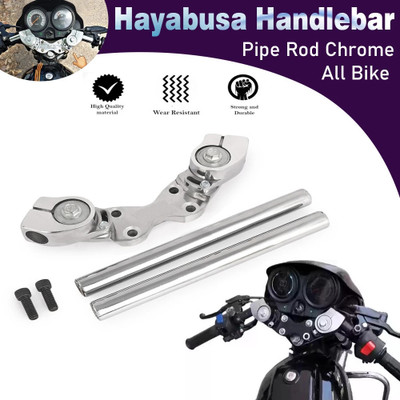 ASRYD Motorcycle Hayabusa Handlebar Pipe Rod Chrome All Motorcycle Fit Handle Bar(Silver)