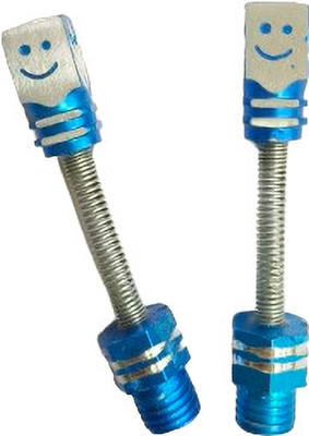 Golden Fox DNYKB-1 NEW DANCING SMILY YOLK NUT BLUE UNIVERSAL FOR BIKE EXCEPT HONDA Handle Bar(Blue, Silver)
