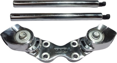 RoyalIRONZone Hayabusa Handlebar Pipe Rod Chrome All Bike Handle Bar (Chrome) Handle Bar(Silver)