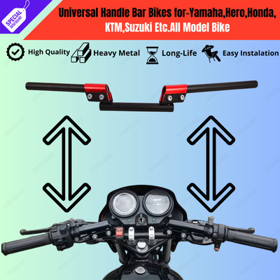 SRPHERE CNC-5-Universal Bike Handle Bar Red For Universal Motorcycle Handle Bar(Red, Black)