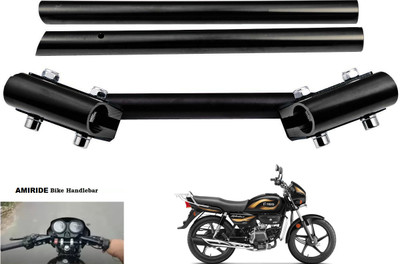 AMIRIDE Bike Racer Bike Handlebar compatible With All Hero /Honda Splendor Black Handle Bar(Black)