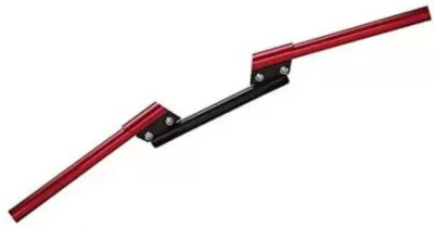Seflipo New Bike Handle Bar Stylish Handlebar Pipe/Rod Red and Black Handle Bar(Red, Silver, Black)