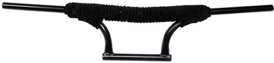 DOLSHACOB Bike Handle Bar Dual Triple Curved Handlebar Pipe/Rod with Black Rope Handle Bar(Black)