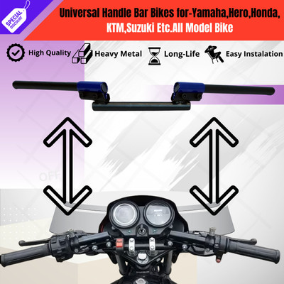 ENEMYT NT-3-Bike Handle Bar Blue Handlebar Pipe/Rod Black For Universal Motorcycle Handle Bar(Blue)