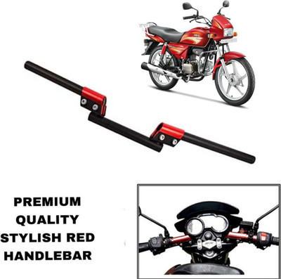 SHOWRIDE All Bike Handle Bar Stylish Handlebar Pipe/Rod Red and Black for Bajaj Handle Bar(Red, Black)