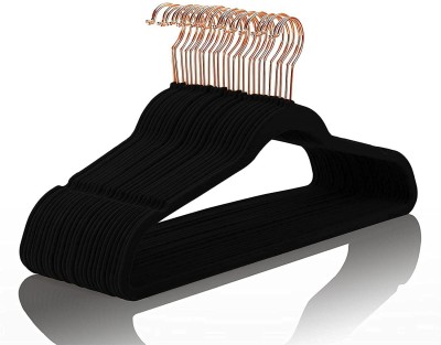 Ginoya Brothers Velvet Hangers,Non Slip Notched with Rose Gold Hook Coat/Suit Hangers. Plastic Shirt Pack of 12 Hangers For  Shirt