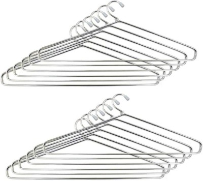 24KCARAT GALLERY Steel Shirt Pack of 24 Hangers For  Shirt(Silver)