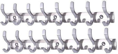 EXECLAVE Steel_duck_double_sided_hooks Steel Shirt Pack of 2 Hangers For  Shirt(Steel)