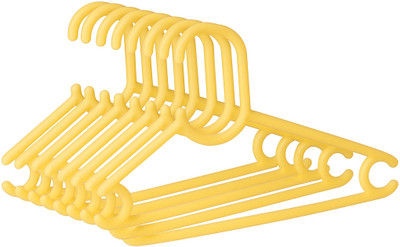 Rajaram Cloth Hangers Pack of 6 – Durable Plastic Clothes Hanger Set for Shirts Plastic Shirt Pack of 6 Hangers For  Shirt(Yellow)