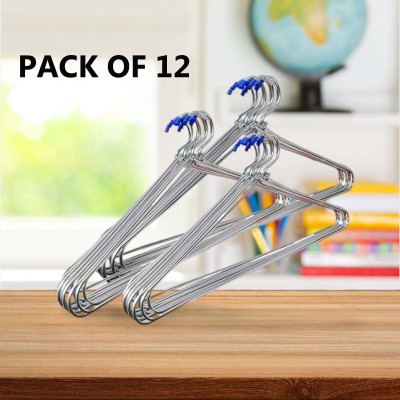 NkHanger hanger Shirt Coat Saree Hangers Stainless Steel Clothes Hanger Pack Of 36 Steel Coat Pack of 36 Hangers For  Coat(Silver)