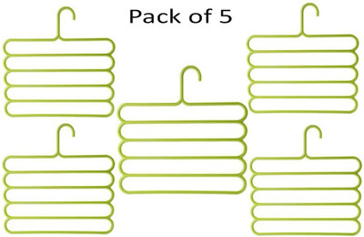 YOKOTEN Enterprise 5 in 1 Multipurpose Plastic Hanger, Assorted (5-Layer) Plastic Shirt Pack of 5 Hangers For  Shirt(Multicolor)