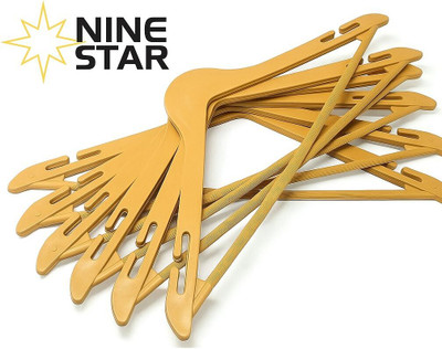 Nine Star WOODEN PLASTIC PREMIUM Plastic Coat Pack of 6 Hangers For  Coat(Beige)