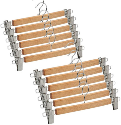 AshandRoh WOODEN HUNGER Wooden Shirt Pack of 12 Hangers For  Shirt(Beige)
