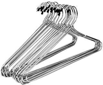 AENON FASHION Stainless Steel Ultra & Durable Cloth Hanger Steel Saree Pack of 12 Hangers For  Saree(Silver)