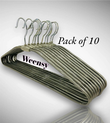 WEENSY Hangers for Clothes Steel Shirt Pack of 10 Hangers For  Shirt(Grey)