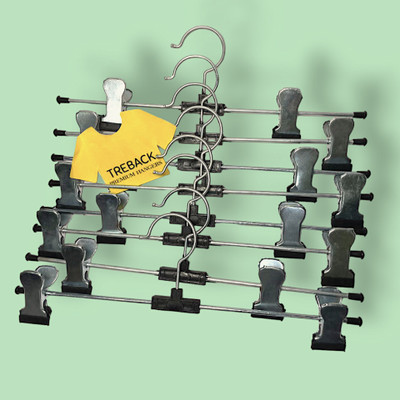 treback clip hanger for clothes Steel Shirt Pack of 10 Hangers For  Shirt(Silver)