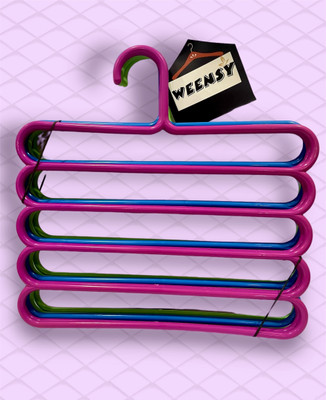 WEENSY 5 Layer Hangers for clothes Plastic Dress Pack of 5 Hangers For  Dress(Multicolor)
