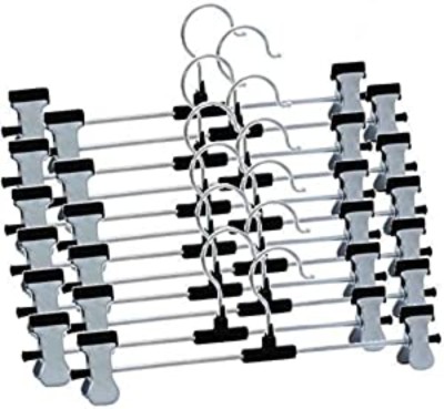 L.expert Clip Cloth Hanger Stainless Steel Steel Shirt Pack of 12 Hangers For  Shirt(Steel)