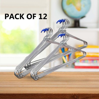 KUSHHANGER hanger Shirt Coat Saree Hangers Stainless Steel Clothes Hanger Pack Of 36 Steel Coat Pack of 36 Hangers For  Coat(Silver)