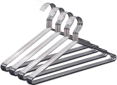 Sauran Steel Shirt Pack of 48 Hangers For  Shirt(Silver)