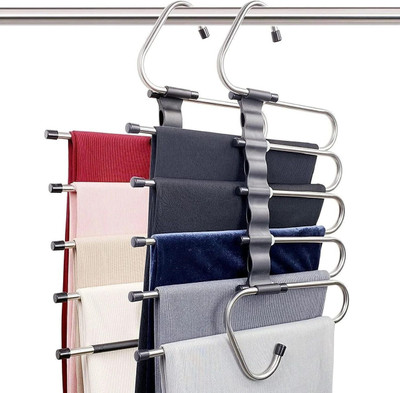 AQUA POLIMERS Stainless Steel Foldable Hangers Steel Dress Pack of 2 Hangers For  Dress(Silver)