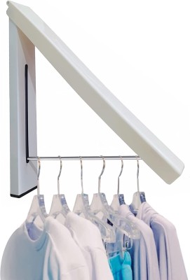 zishnav Aluminium Floor Cloth Dryer Stand Wall Mountable Hidden Type Metal Space Savers Folding Clothes Rack(1 Tier)