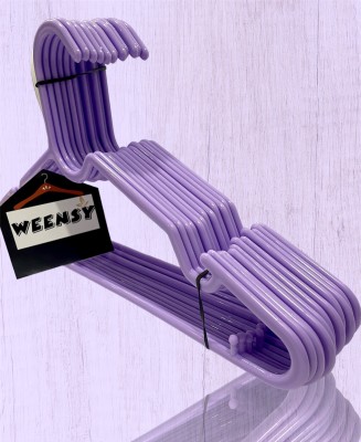 WEENSY Flexible Plastic Hangers for clothes 12 Plastic Dress Pack of 12 Hangers For  Dress(Purple)