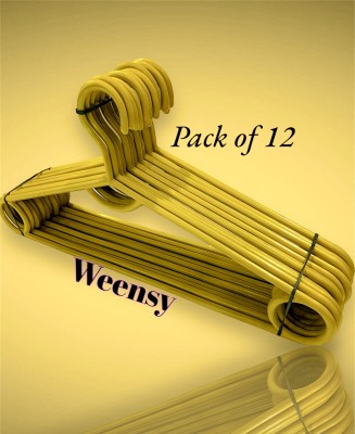 WEENSY Kids Yellow Plastic Hangers Pack of 12 Plastic Dress Pack of 12 Hangers For  Dress(Yellow)