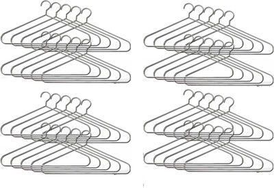 Sauran Steel Shirt Pack of 48 Hangers For  Shirt(Silver)