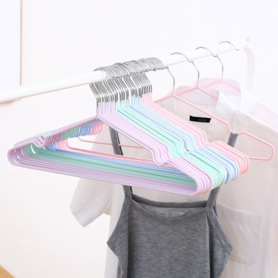 Urbanware Durable PVC Coated Steel Hangers, Anti Slip Design, Side Notches Hangers for Steel Dress Pack of 10 Hangers For  Dress(Multicolor)