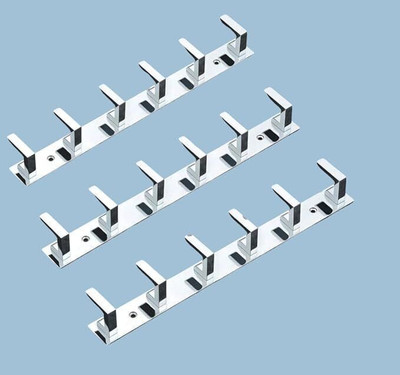 ARSENTERPRISES Stainless Steel Khunti 6 Hook Cloth Hanger for Wall Clothes, Shirt Hanging Hooks Steel Scarf Pack of 3 Hangers For  Scarf(Silver)