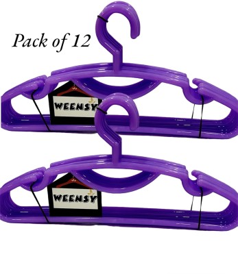 WEENSY Luxury Heavy Plastic Hangers Pack of 12 Purple Plastic Shirt Pack of 12 Hangers For  Shirt(Purple)