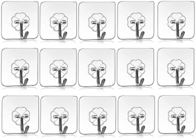 rugotaa Adhesive Wall Hooks for Nail Free Strong Stainless Steel Grip PINX15.88 Swivel Hook 15(Pack of 1)