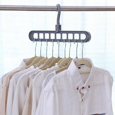 Dreamshop 360º Swivel Hook,9-Holes Closet Organiser/Wardrobe Space Saver Smart Hanger06 Handbag Organizer