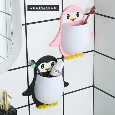 DECRONICS Multipurpose Storage Holder Organizer Penguin Shelf for Home & Kitchen Pack of 1 Accessories Organizer, Stationery Organizer, Regular Organizer