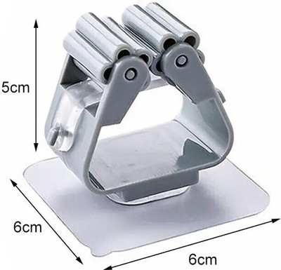 SJK Multicolor Plastic Broom Holder(6 Holders)