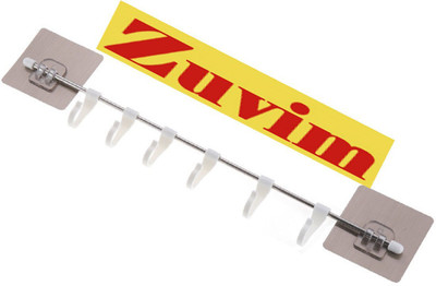Radha Magic Sticker Self Adhesive Strip Hook Bathroom Towel Rail/Utensil Rack Hook Rail 1(Pack of 1)