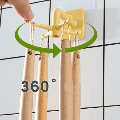 Dreamshop Pack of 2 360° Rotating Folding Hook, Hanging Organizer Rack for Home Closet Organizer