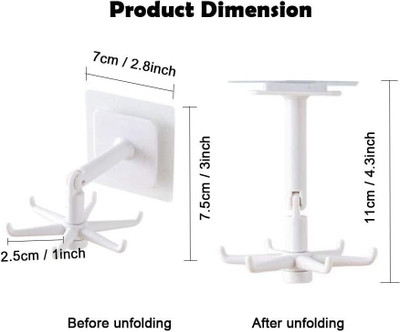 Shreejee 360° Rotating Folding Hook Closet Organizer