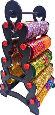 DPS 5 Step (Black with Red) Bangle Stand,Bangle organizer, Bangle display stand Jewellery Organizer